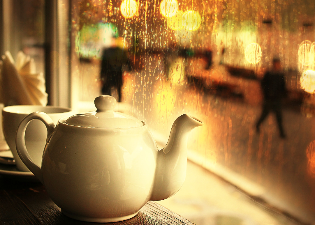 A pot of tea and a cosy cafe